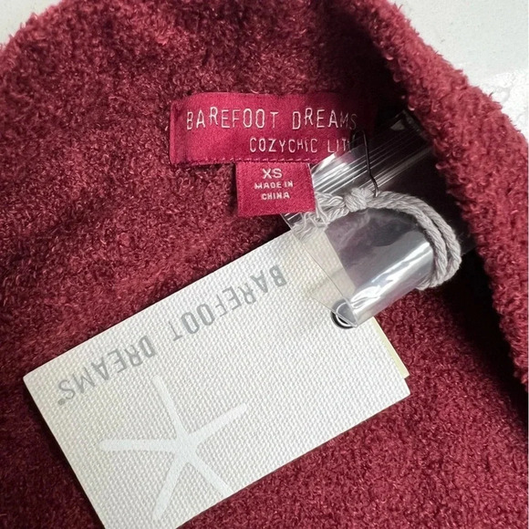 New Barefoot Dreams Cozychic Lite Long Open Front Cardigan Garnet NWT Women’s XS - Picture 9 of 13